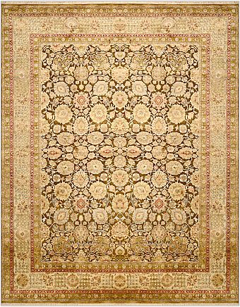 Индийский Rajastan ковер №1843 301x241cm из шелка и шерсти
