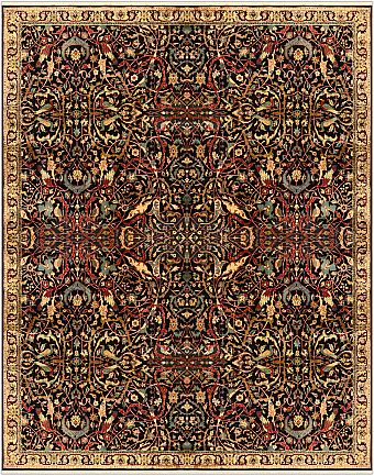 Шерстяной Индийский ковер Sultanabad №1095 306x245cm