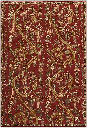 Шерстяной Индийский ковер Sultanabad Vintage №1028 272x186cm