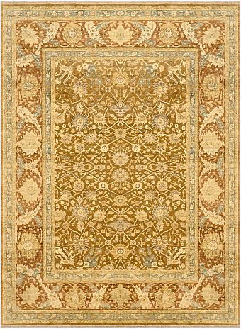 Шерстяной Индийский ковер Agra Zero Pile №2718 364x272cm