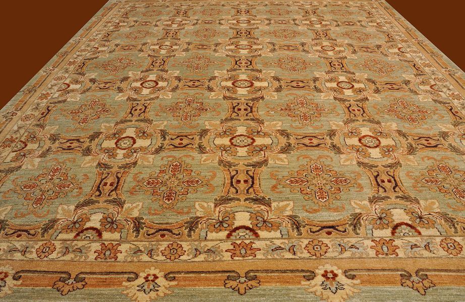 Пакистанский ковер Ковер "Салтани" шерстяной Прямоугольный 287x246cm фото крупным планом