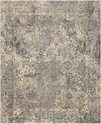 Современный Индийский ковер Shabby Classic №3069 312x247cm из шерсти и шелка в стиле неоклассика