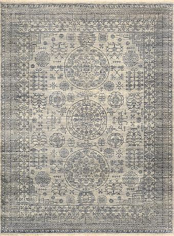 Современный Индийский ковер Kupon №1199 362x275cm из шерсти в стиле неоклассика