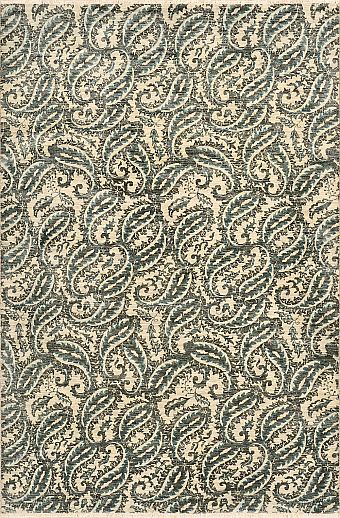 Современный Индийский ковер Paisley №1155 285x190cm из шерсти в стиле неоклассика