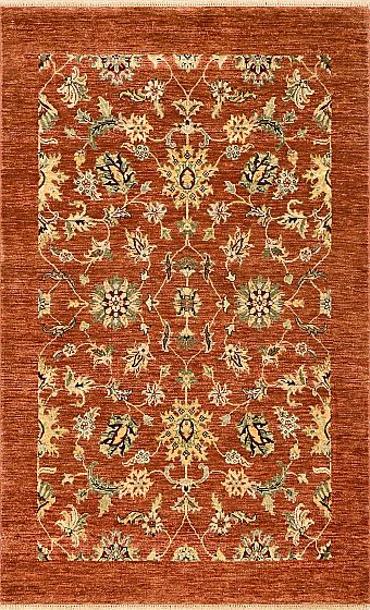 Современный Индийский ковер Mille Fleur №1191 190x120cm из шерсти в стиле неоклассика