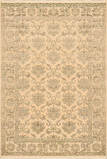 Современный Индийский ковер Damask №2220 302x199cm из шерсти и шелка в стиле неоклассика