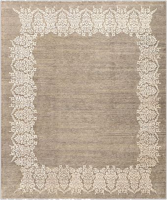 Индийский Damask Frame ковер №3566 304x250cm из шелка и шерсти