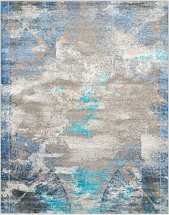 Индийский Illusion ковер №4055 312x247cm из шелка и шерсти