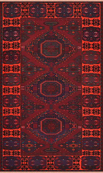 Безворсовый Дагестанский ковер Sumakh №4119 380x210cm из шерсти