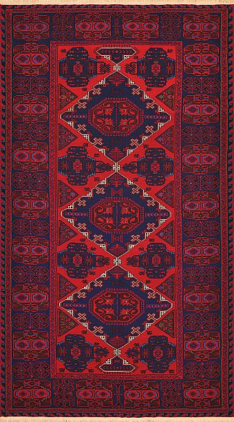 Безворсовый Дагестанский ковер Sumakh №4122 371x207cm из шерсти