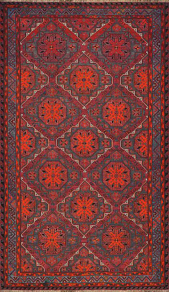Безворсовый Дагестанский ковер Sumakh №4129 383x220cm из шерсти