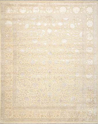 Современный Индийский ковер Rajastan Neo №3126 457x367cm из шерсти и бамб. шелка в стиле неоклассика