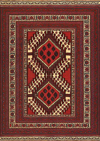 Безворсовый Пакистанский ковер Sirjan №4151 284x207cm из шерсти