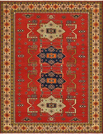 Безворсовый Пакистанский ковер Sumakh №4192 224x174cm из шерсти
