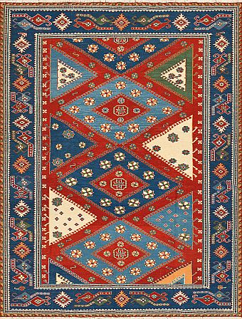 Безворсовый Пакистанский ковер Sumakh №4198 216x167cm из шерсти