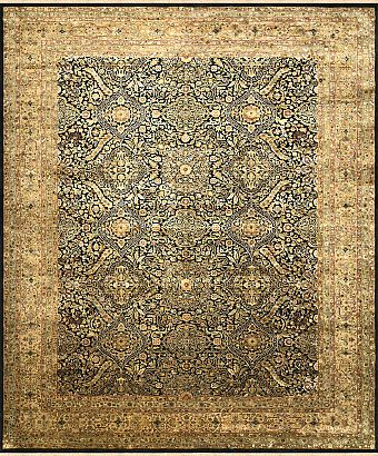 Индийский Rajastan ковер №1844 455x377cm из шелка и шерсти