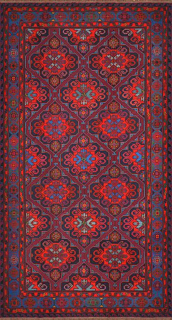 Безворсовый Дагестанский ковер Sumakh №2845 380x213cm из шерсти