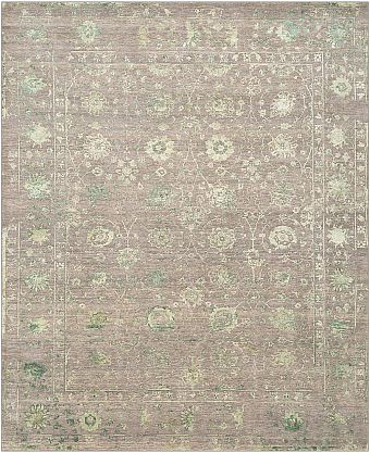 Современный Индийский ковер Shabby Classic №4284 306x246cm из шерсти и шелка в стиле неоклассика