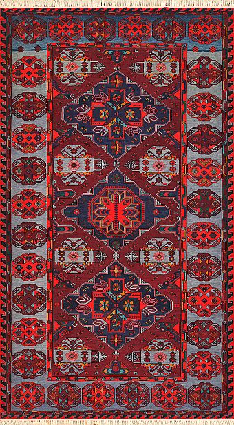 Безворсовый Дагестанский ковер Sumakh №3550 373x214cm из шерсти