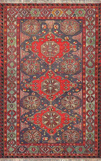 Безворсовый Дагестанский ковер Sumakh №3551 336x220cm из шерсти