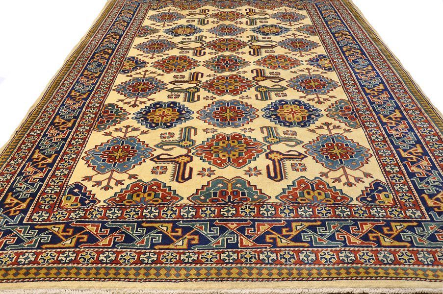 Шерстяной ковер ручной вязки Кавказский ковер, размер 220x161cm изображение