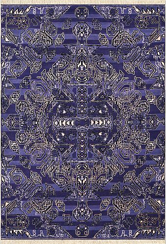 Дагестанский Fusion ковер №3146 295x207cm из шелка и шерсти