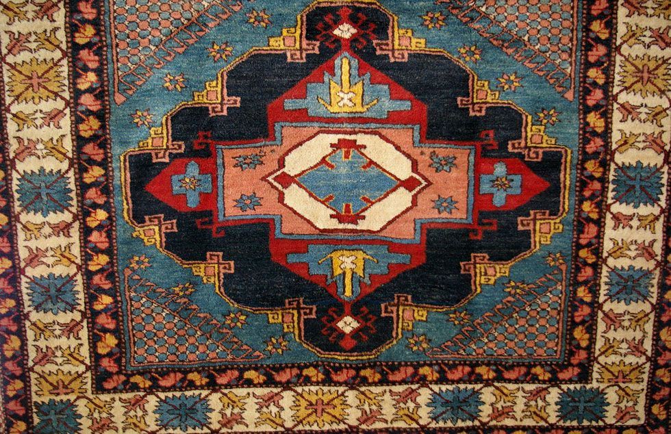 Шерстяной ковер ручной вязки KAZAKH, размер 173x145cm изображение