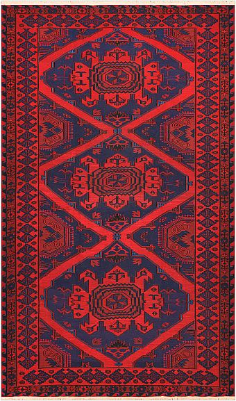 Безворсовый Дагестанский ковер Sumakh №4482 338x201cm из шерсти