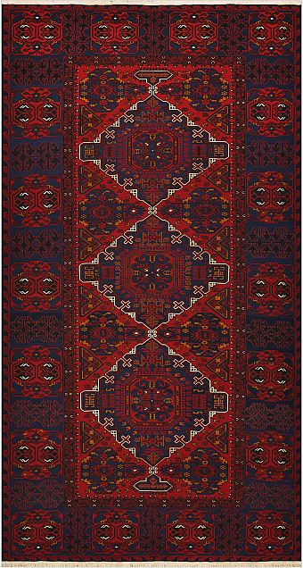 Безворсовый Дагестанский ковер Sumakh №4487 387x208cm из шерсти