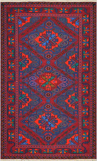 Безворсовый Дагестанский ковер Sumakh №4490 298x196cm из шерсти