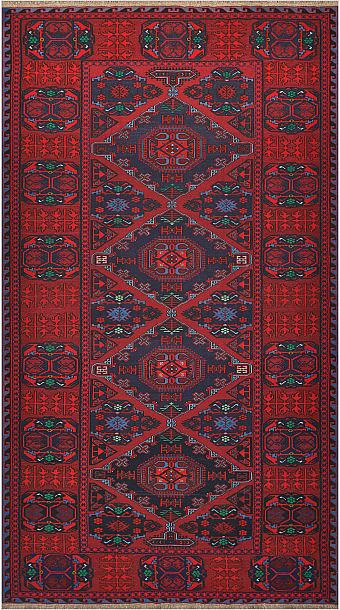 Безворсовый Дагестанский ковер Sumakh №4492 400x233cm из шерсти