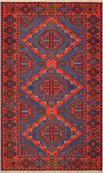 Безворсовый Дагестанский ковер Sumakh №4495 342x206cm из шерсти