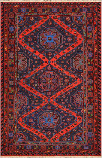 Безворсовый Дагестанский ковер Sumakh №4507 336x217cm из шерсти