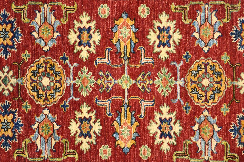 Шерстяной ковер ручной вязки KAZAKH, размер 146x105cm изображение