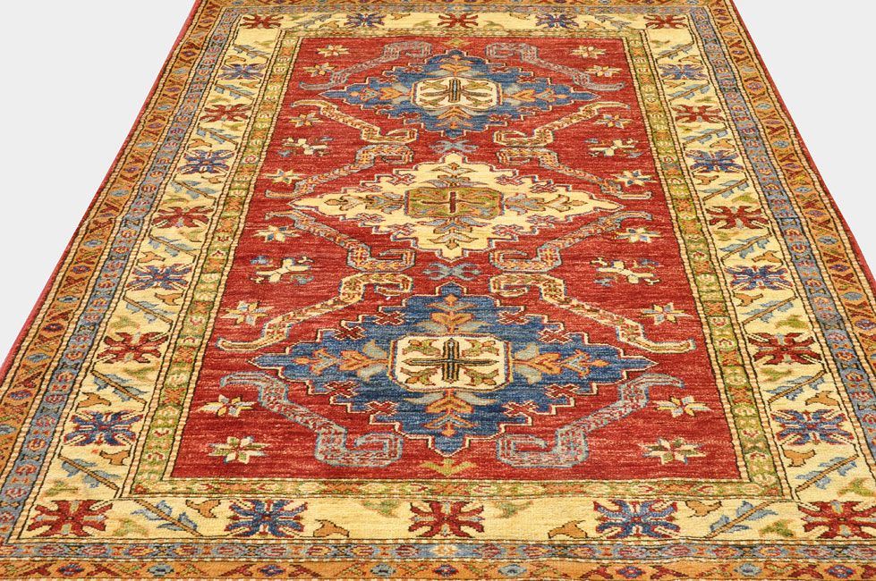 Шерстяной ковер ручной вязки KAZAKH, размер 176x118cm изображение