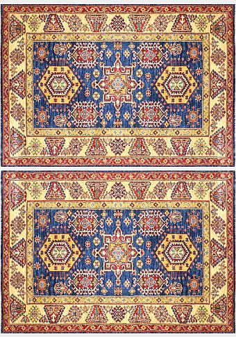 Шерстяной Кавказский ковер Kazakh №1541 150x102cm