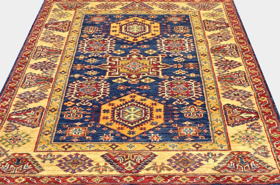 Шерстяной ковер ручной вязки KAZAKH, размер 150x102cm изображение