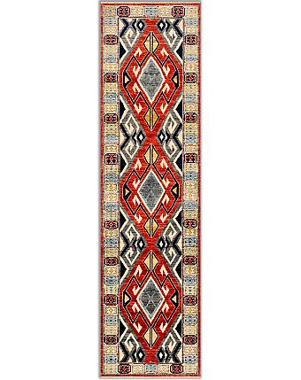 Шерстяной Кавказский ковер Kazakh №3930 300x80cm