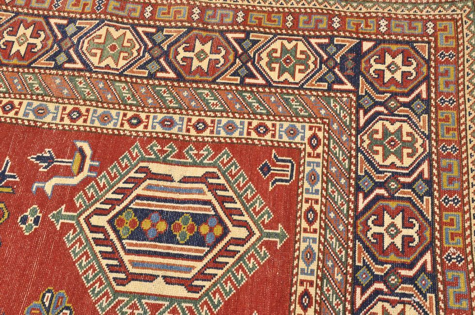 Азербайджанский ковер SHIRVAN шерстяной Прямоугольный 222x174cm фото крупным планом