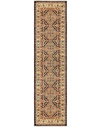 Шерстяной Пакистанский ковер Saltani №2674 329x91cm