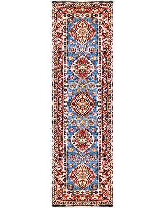 Шерстяной Кавказский ковер Kazakh №1551 252x80cm