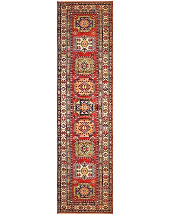 Шерстяной Кавказский ковер Kazakh №1549 265x79cm