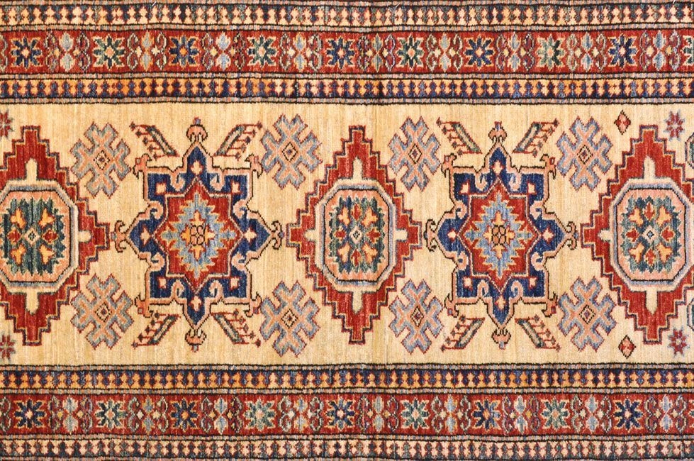Шерстяной ковер ручной вязки KAZAKH, размер 331x86cm изображение
