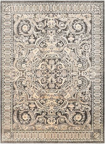 Современный Индийский ковер Aubusson Neo №4389 372x272cm из шерсти и шелка в стиле неоклассика