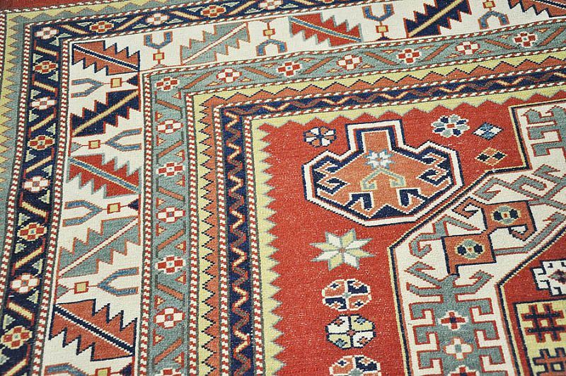 Азербайджанский ковер SHIRVAN шерстяной Прямоугольный 202x165cm фото крупным планом