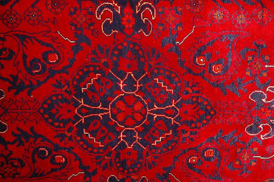 Афганский ковер Афганский ковер шерстяной Прямоугольный 200x150cm фото крупным планом