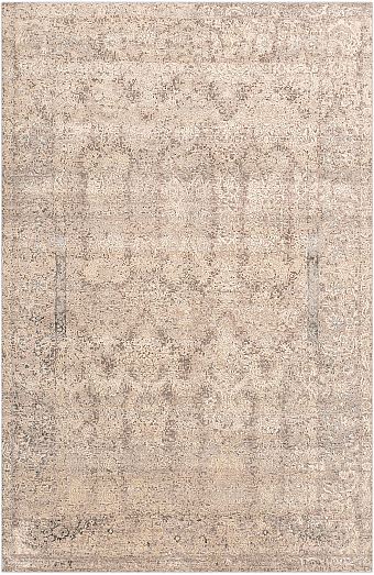 Современный Индийский ковер Shabby Classic №4324 299x195cm из шерсти и бамб. шелка в стиле неоклассика