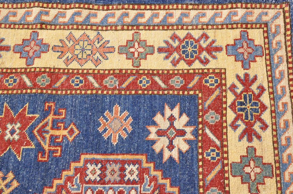 Шерстяной ковер ручной вязки Кавказский ковер, размер 143x100cm изображение