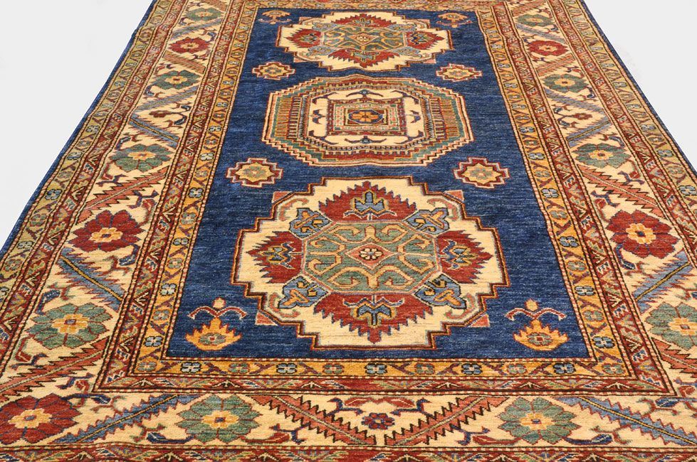 Шерстяной ковер ручной вязки Кавказский ковер, размер 226x144cm изображение