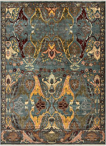 Шерстяной Индийский ковер Bidjar №4378 416x310cm